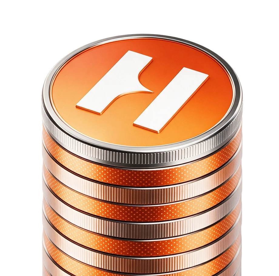 Stack of HUMO Stablecoin coins
